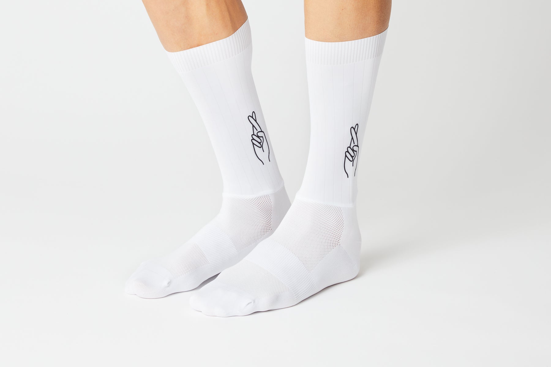 Fingerscrossed Aero socks - LOGO white