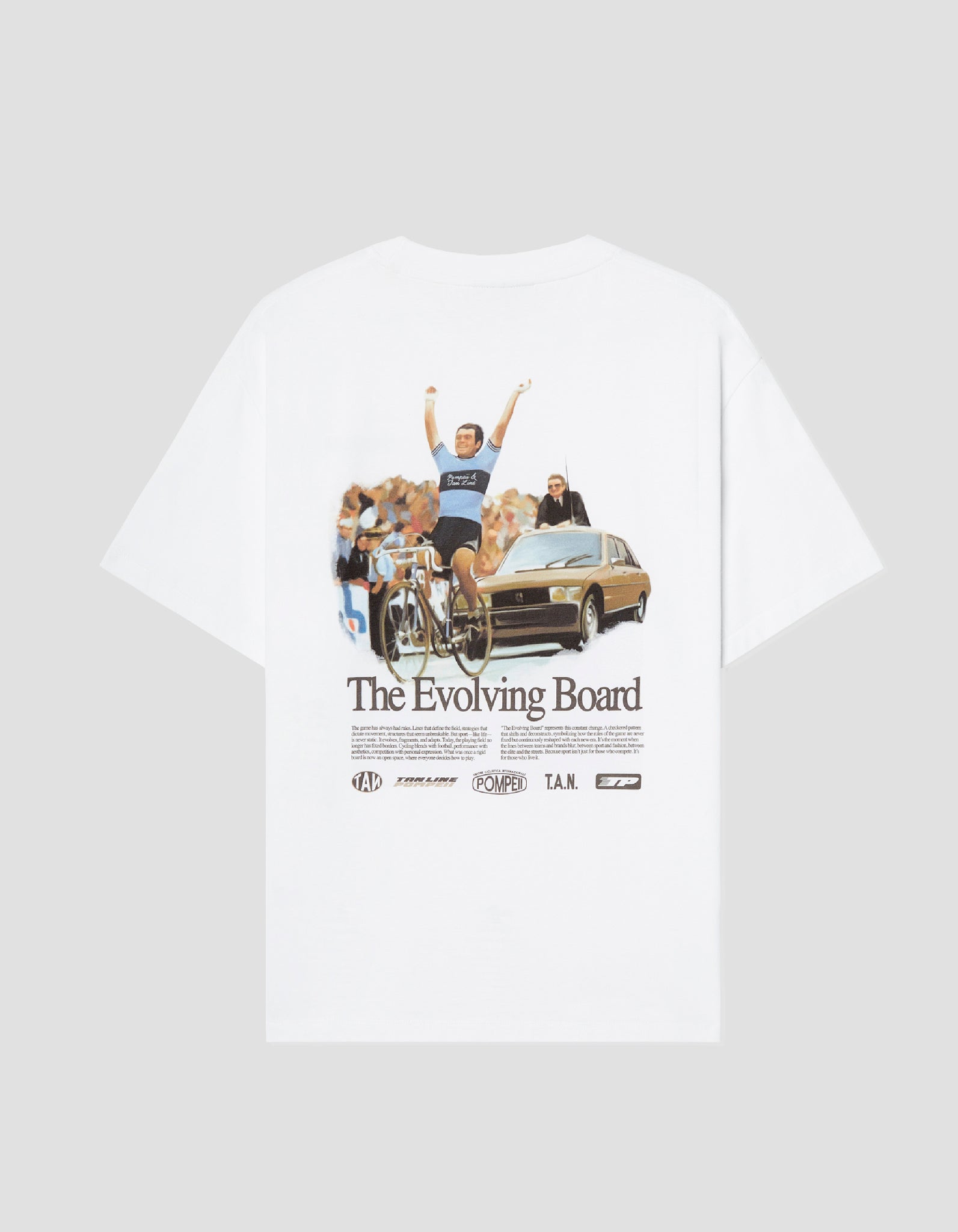 Evolving board Tee ~ Pompeii x Tan Line