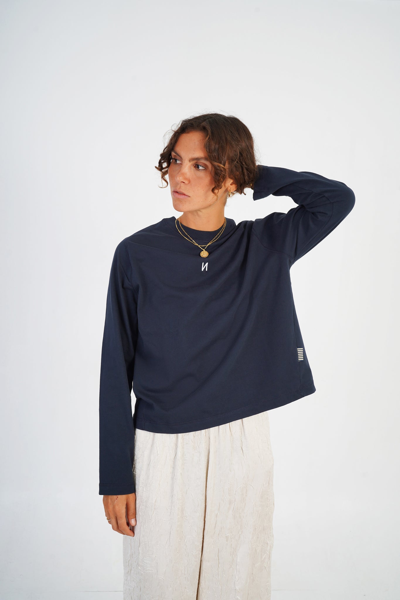 Signature Tee LS - Navy