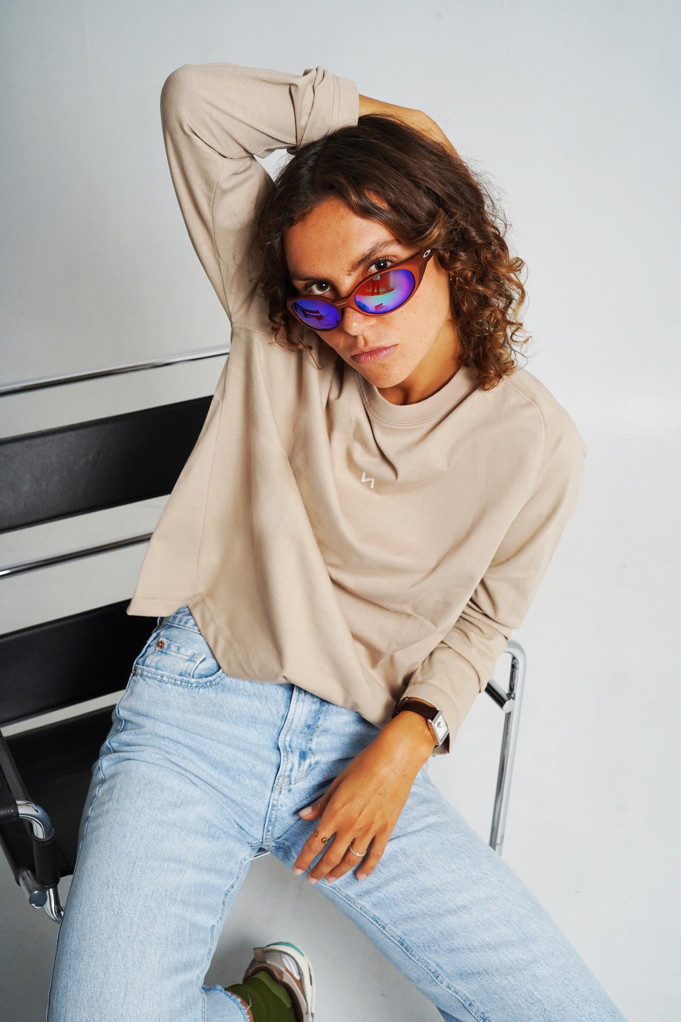 Signature Tee LS - Beige